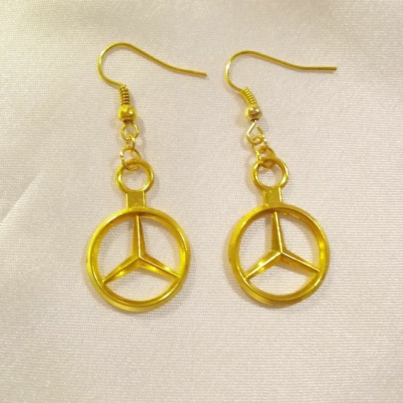 Mercedes Benz Logo Earrings - Picture 3 of 8